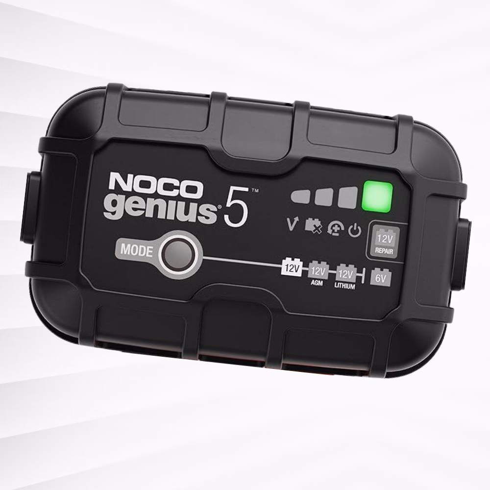 Noco battery chargers can charge batteries while hooked to shore power