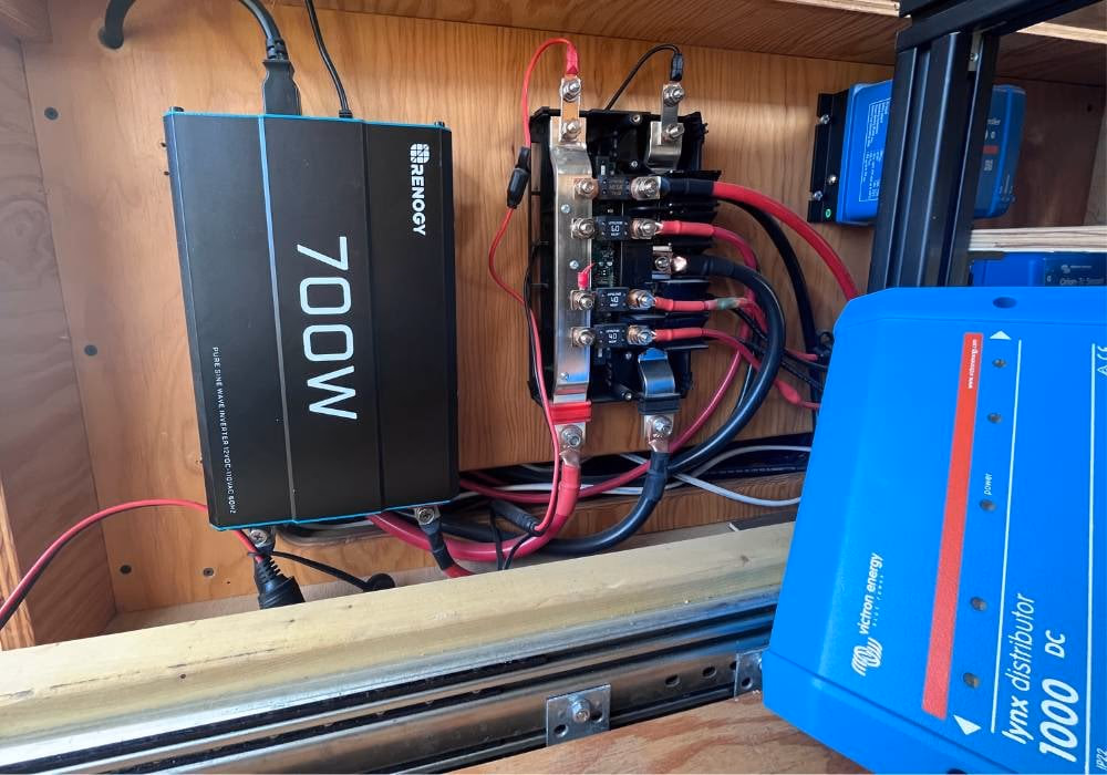 An abstract photo of electrical meters