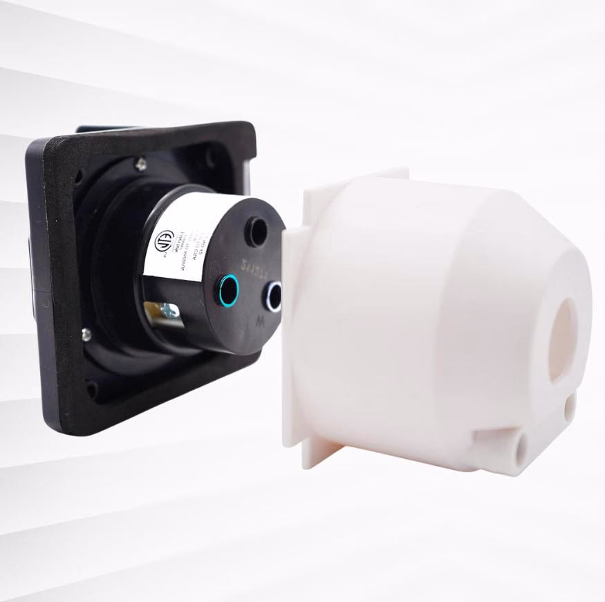 The back of a 30 Amp shore power plug